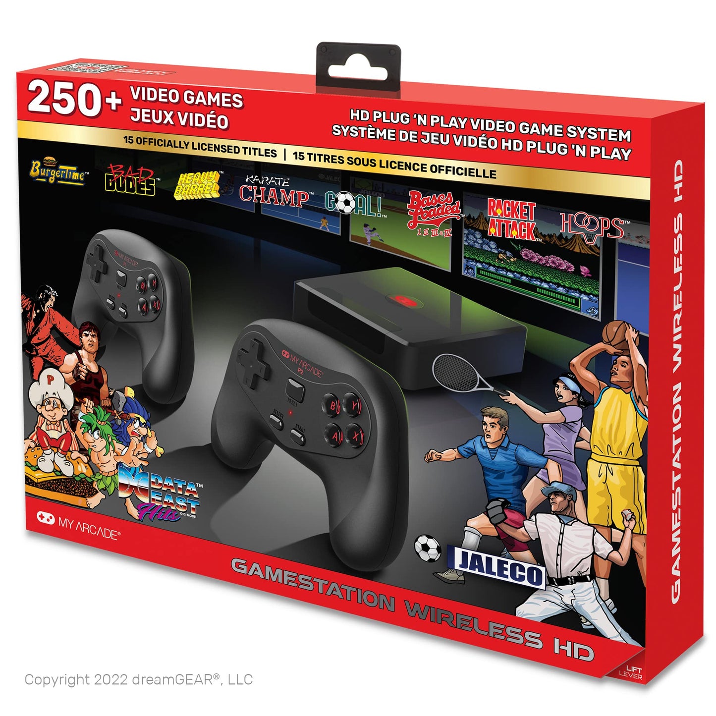 My Arcade GameStation Wireless HD Console, DGUNL-4144, Black, 250+ Games, Plug and Play, Plastic
