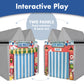 SeeMees Modular Play Panel Set - Carwash Design, Multi-Color, 33.5"x37", Polyester, Model SFL-PlayPanel-2 for Toddlers