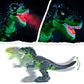 AHCo. Big Walking T-Rex Dinosaur Toy Plus for Kids - Realistic Tyrannosaurus Toys with 3D Eyes, Mist Spray, Lights and Roar Soun