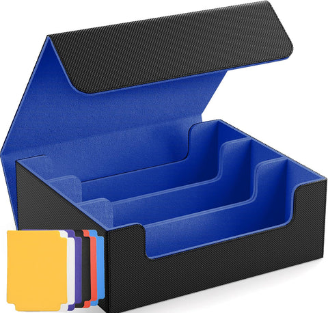 Mtg Deck Box Commander PU Leather Trading Card Storage Box - 1800+ Capacity MTG  Card Case With Magnetic Closure & Dividers