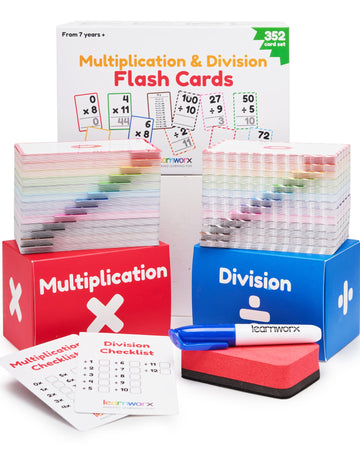 Multiplication Flash Cards, Math Flash Cards, Multiplication Division Flash Cards, Math Facts, Kids Math Games 2Nd 3Rd 4Th 5Th 6Th Grade, Times Table Flashcards | Bulk 352 Flashcards Set Ages 7-11