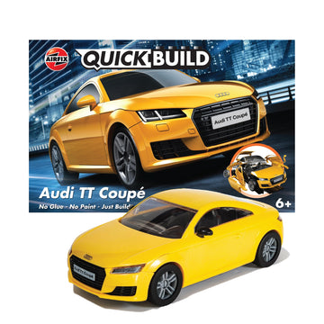 Airfix Quickbuild Audi Tt Coupe Yellow Brick Building Model Kit J6034