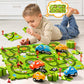 Beby Buty 64 Pcs Puzzle Race Track Car Set Toys For Kids Boys, Puzzle Tracks Car Toys For Boys Ages 3-5 4-6, Toddler Toys Gifts