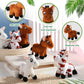 Zomiboo 9 Pack Horse Stuffed Animals Plush Toy Standing Stuffed Horse 4 Inch Mini Plush With Detachable Chain For Animal Theme Party Birthday Decoration Supplies(Cute Style)