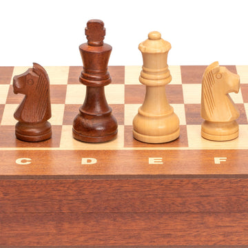 Husaria Professional Staunton Tournament No. 4 Wooden Chess Game Set With 2 Extra Queens, 3-Inch Kings