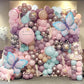 LULUMIKA Butterfly Balloon Arch Kit - 142pcs Pastel Pink/Purple/Blue, Rubber, Large Butterfly Foil for Baby Showers & Birthday Parties
