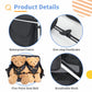 wanan Stroller Wagon for 4 Kids, Black, 5-Point Harnesses, Adjustable Canopy, Foldable Push Bar, Oxford Cloth, Aluminium Alloy