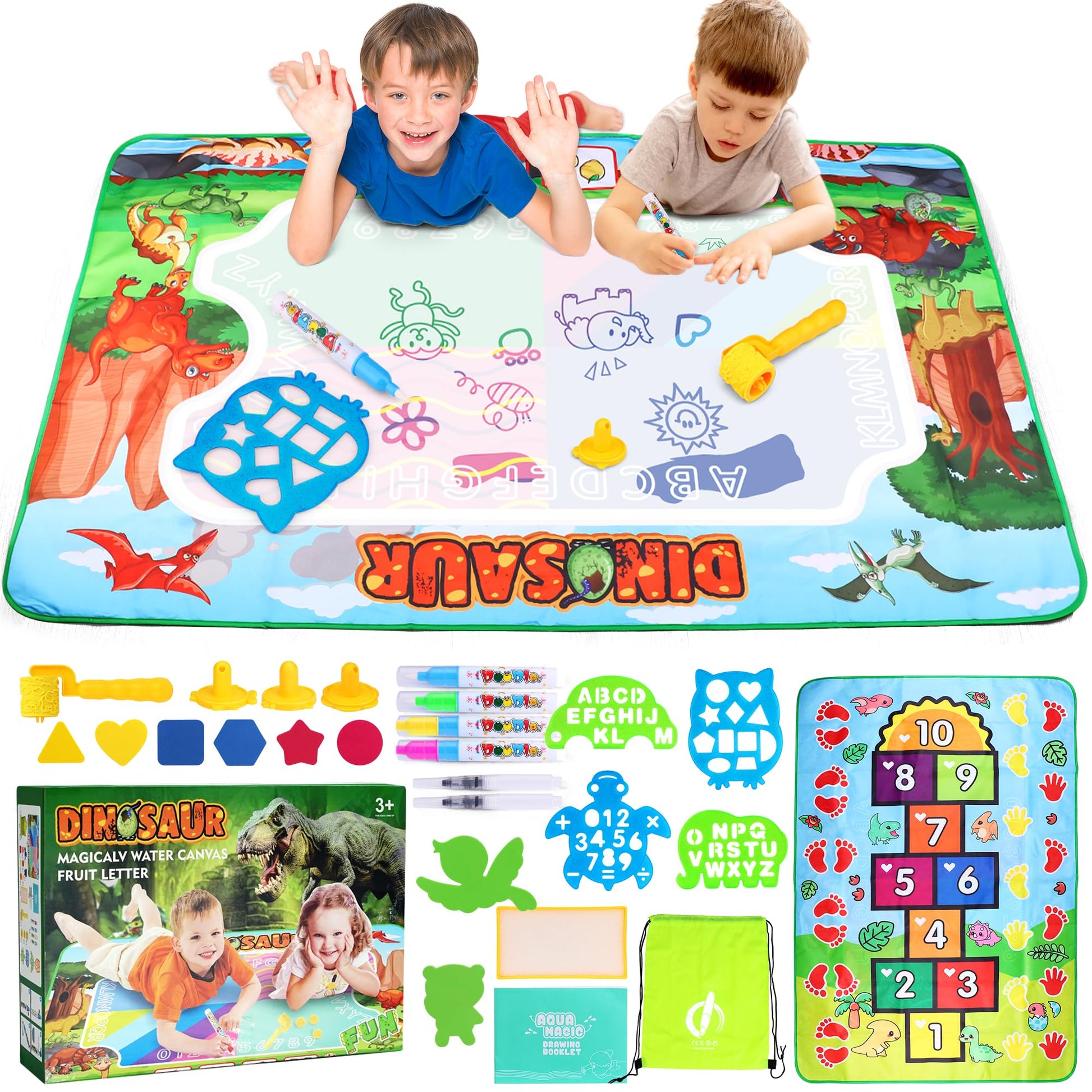 Water Doodle Mat ChildrenS Toy - Doodle Mat Animal Water Painting Mat Girls Painting Mat With Water Pen Magic Doodle Toy For Ch