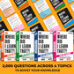 QUOKKA Trivia Card Game – 2000 Questions in Geography, History, Science – 6.14 x 4.7 inches – Sustainable Renewable Cardstock – 4 Set