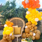 Fall Thanksgiving Balloons,12 Inch 60Pcs Brown Orange Neutral Balloons,Coffee Brown,White Sand,Pearl Gold,Boho Balloons For Than