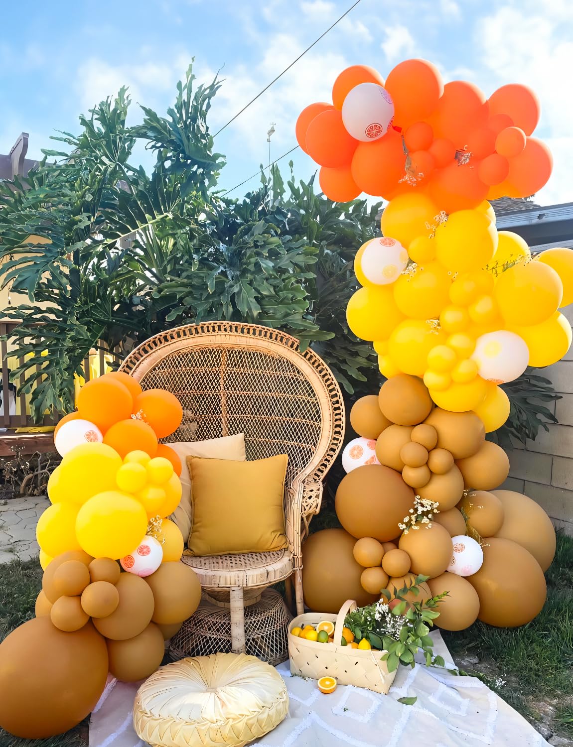 Fall Thanksgiving Balloons,12 Inch 60Pcs Brown Orange Neutral Balloons,Coffee Brown,White Sand,Pearl Gold,Boho Balloons For Than
