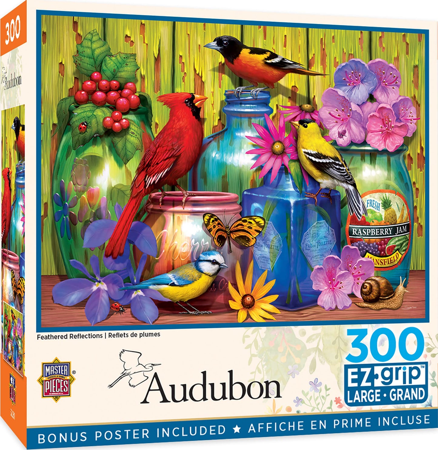 Baby Fanatics MasterPieces 300 Piece EZ Grip Jigsaw Puzzle - Feathered Reflections - 18x24