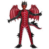 Spooktacular Creations Halloween Kids Red And Black Dragon Costume, Boys Dragon Wings, Tail And Mask Set For Halloween Dress Up-L(10-12Yr)