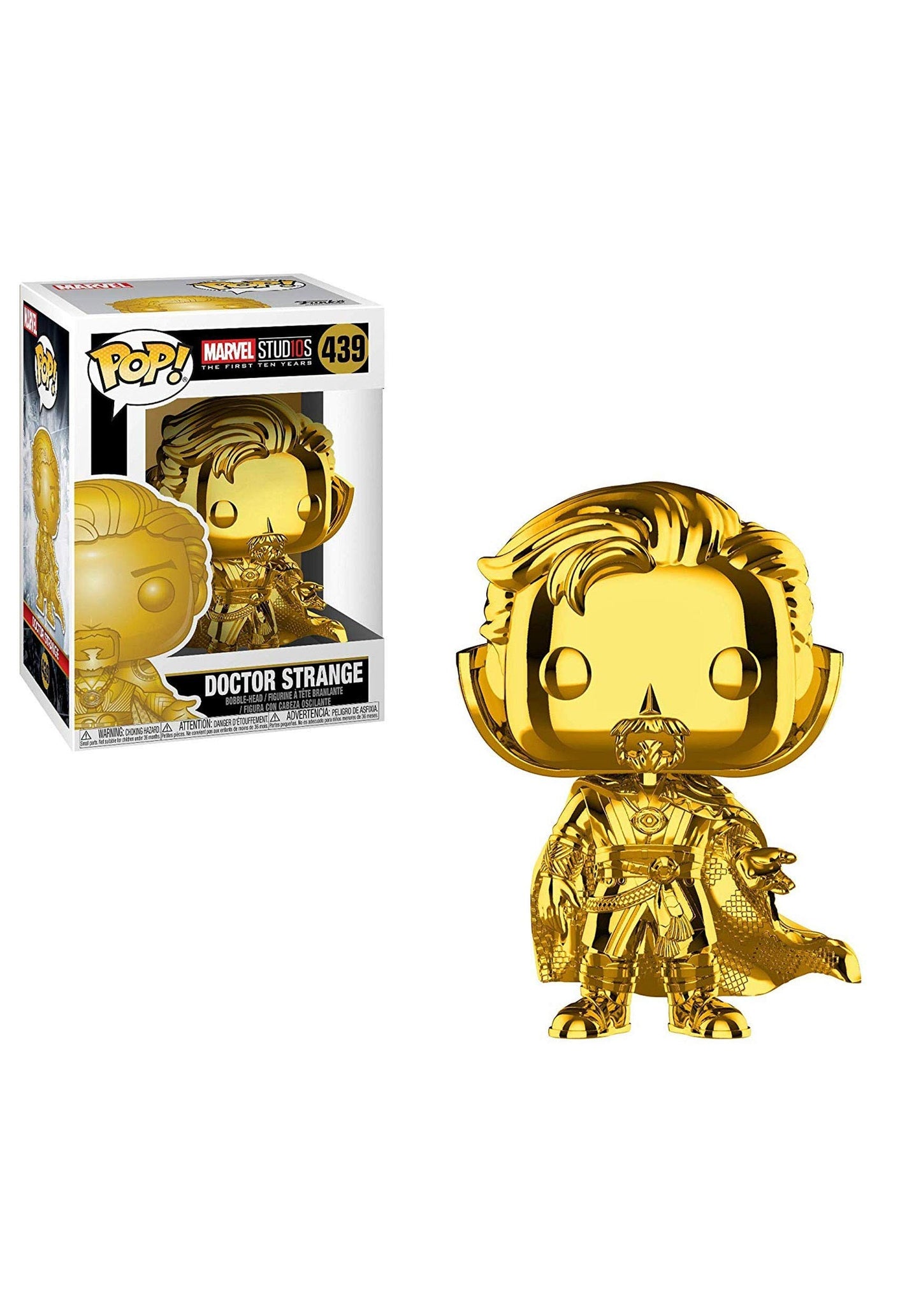 Funko Pop! Marvel: Studios 10 - Doctor Strange (Chrome) Toy, Standard, Multicolor