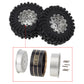 MEUS RACING 1.2 Beadlock Wheels Tires Set Brass Rim for TRX4M SCX24 FCX24 AX24 1/24 1/18 RC Crawler Car, Negative 4mm 42g (Slive