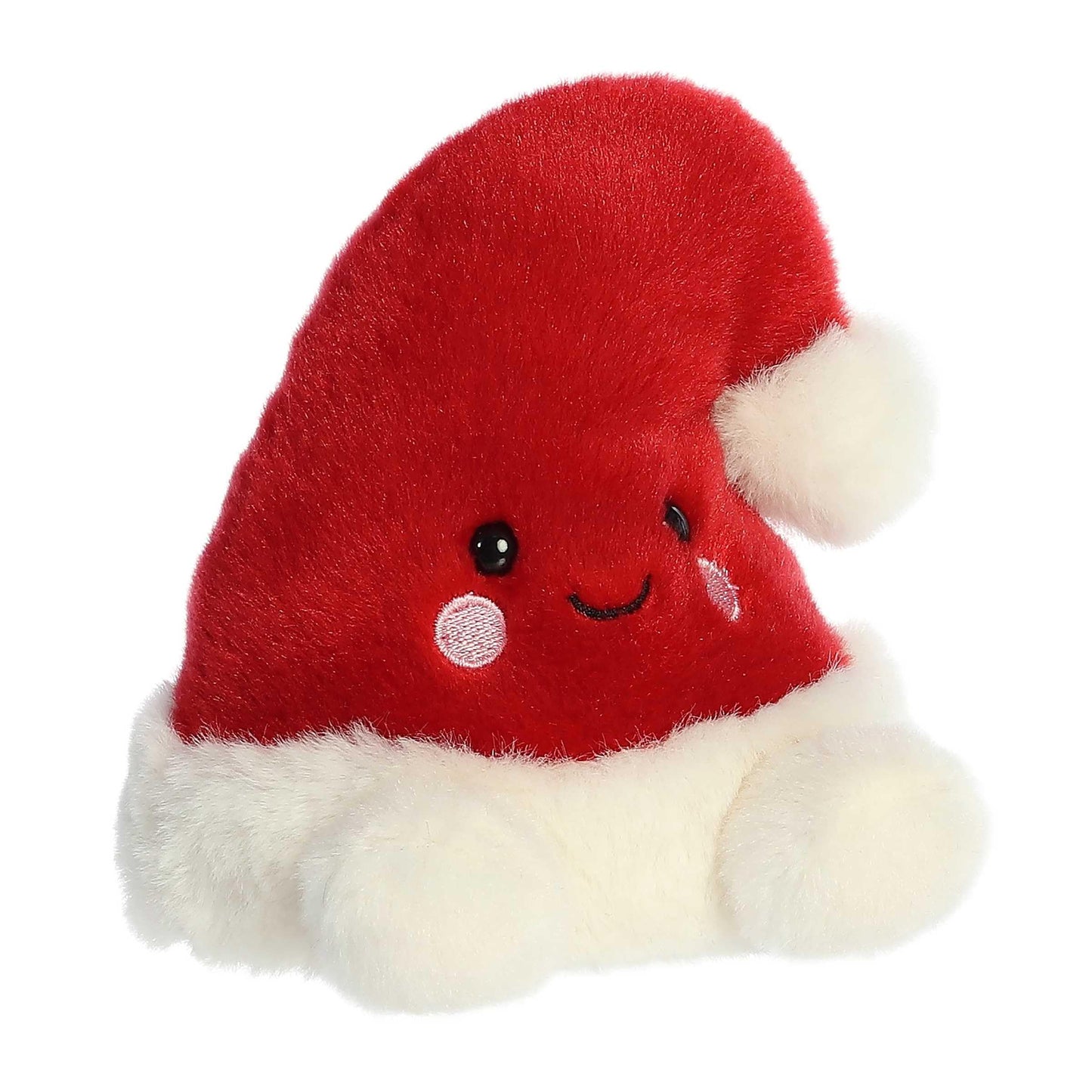 Aurora Festive Palm Pals Topper Santa Hat Stuffed Animal - Pocket-Sized Play - Collectable Fun - Red 5 Inches