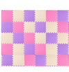 Toyvelt Foam Puzzle Floor Mat For Kids – 12X12 32 Tiles Interlocking Play Mat With Colors – Educational Large Puzzle Foam Floor Tiles For Crawling, Non-Toxic - Pink-Purple-Beige