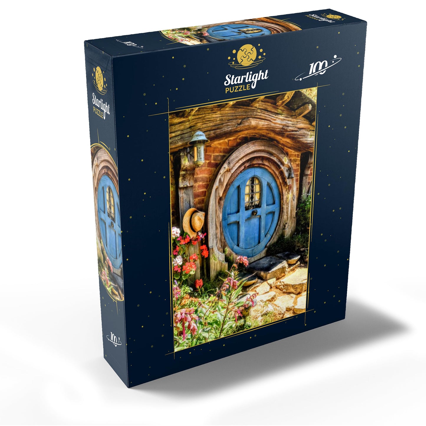 MyPuzzle 100 Piece Jigsaw Puzzle - Hobbit House in Hobbiton, Multi Color, Cardboard, Model 6311d3bc16b066fd565555c1