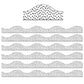 Ashley Productions Magnetic Scallop Border, Black Messy Dots On White, 12 Feet Per Pack, 6 Packs