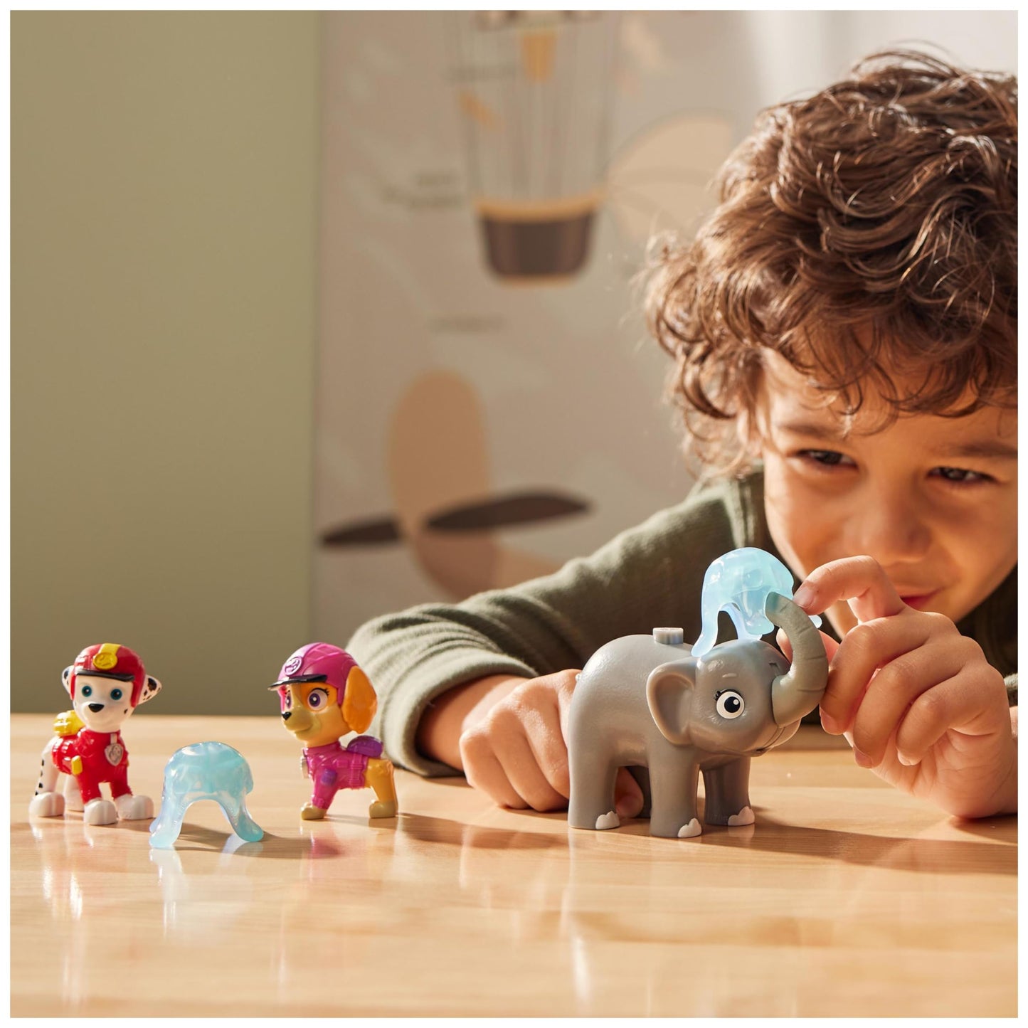 Paw Patrol Jungle Pups, Figurines Articul  Es Marshall, Skye & Elephant Avec Lance-Projectile, Jouets Pour Les Garons, Black