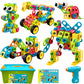 Nxone 195 Pcs Educational Stem Toys For Boys And Girls Ages 3 4 5 6 7 8 9 10 Construction Building Blocks Toy Building Sets Kids Toys Creative Activities Games With Storage Box