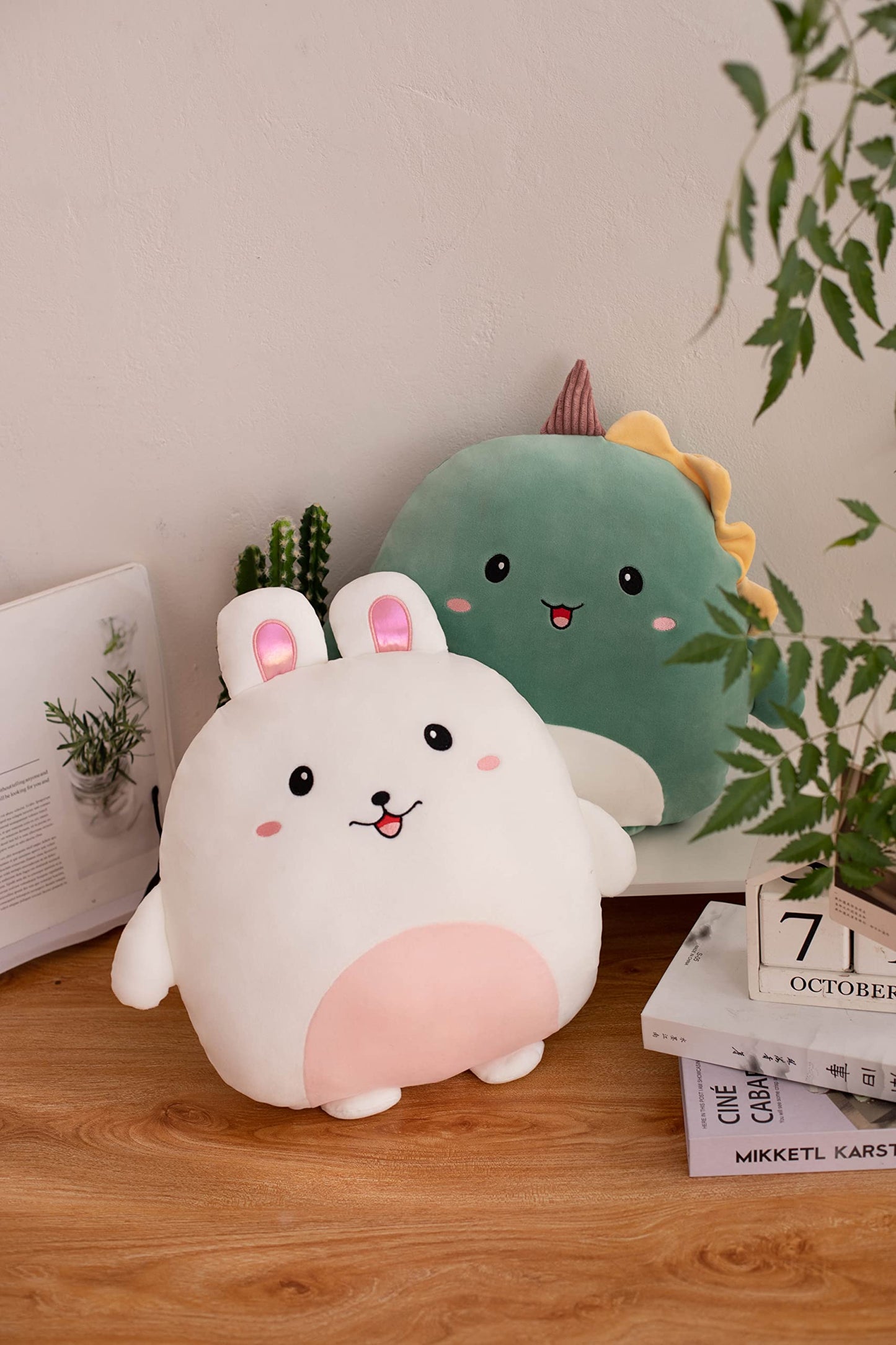 Casagood Soft Bunny Plush Hugging Pillow Cute White Rabbit Stuffed Animal Plushies Toy Bunny Rabbit Kids Stuffed Animals Plush Toys For Birthday, Valentine, Christmas 16 Inch