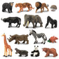 Toymany 14Pcs 1-2' Tiny Jungle Animal Figures Toy, Realistic Mini Jungle Zoo Animal Figurines Cake Topper Toy Set, Easter Egg Christmas Birthday Gift Party Favor School Project For Kids Toddlers