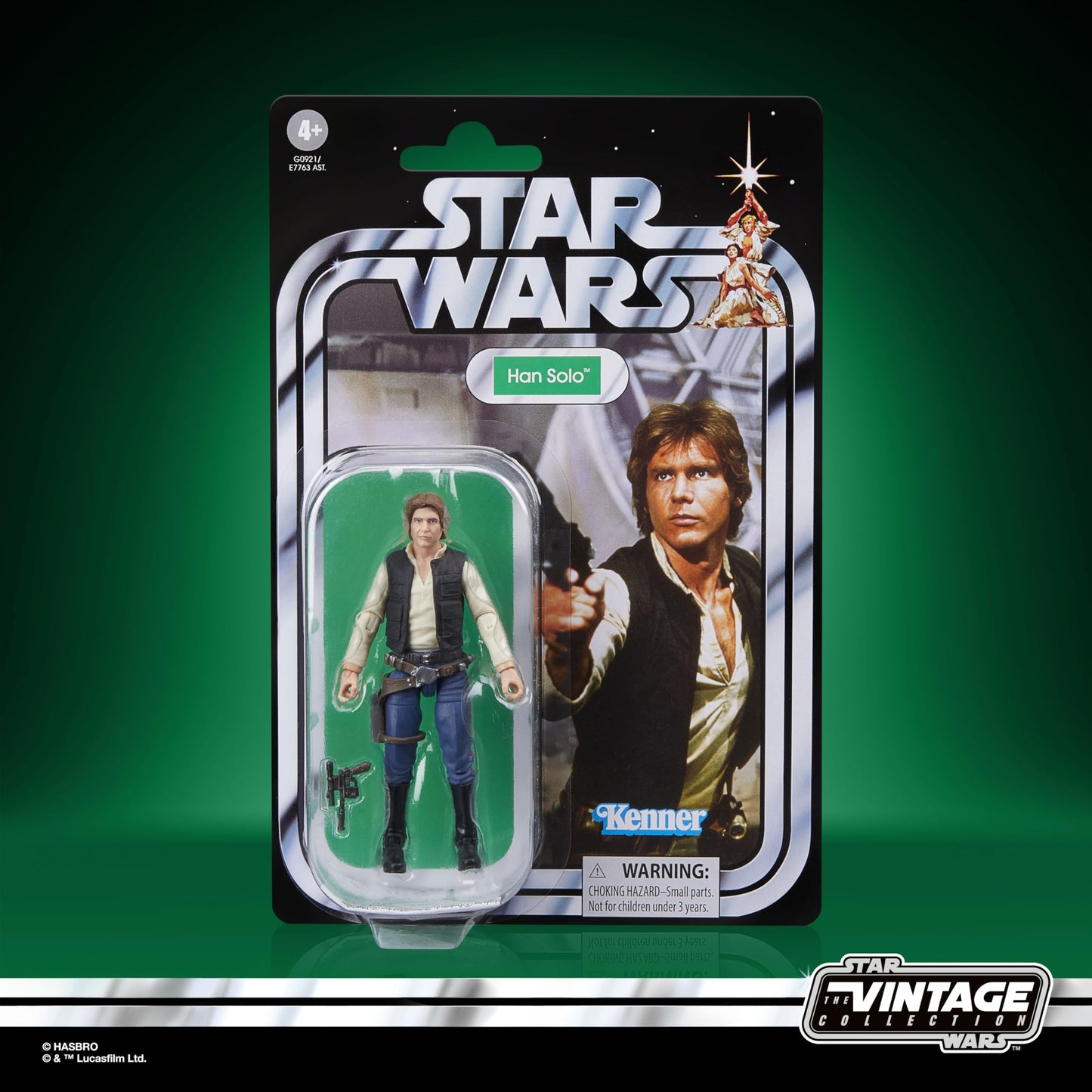 STAR WARS Vintage Collection Han Solo Action Figure, 3.75 Inch, Multicolor, Model G0921, Collectible Plastic Toy