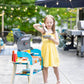 Melissa & Doug Wooden Deluxe Barbecue Grill, Smoker and Pizza Oven Play Food Toy for Pretend Play Cooking for Kids - FSC Certifi