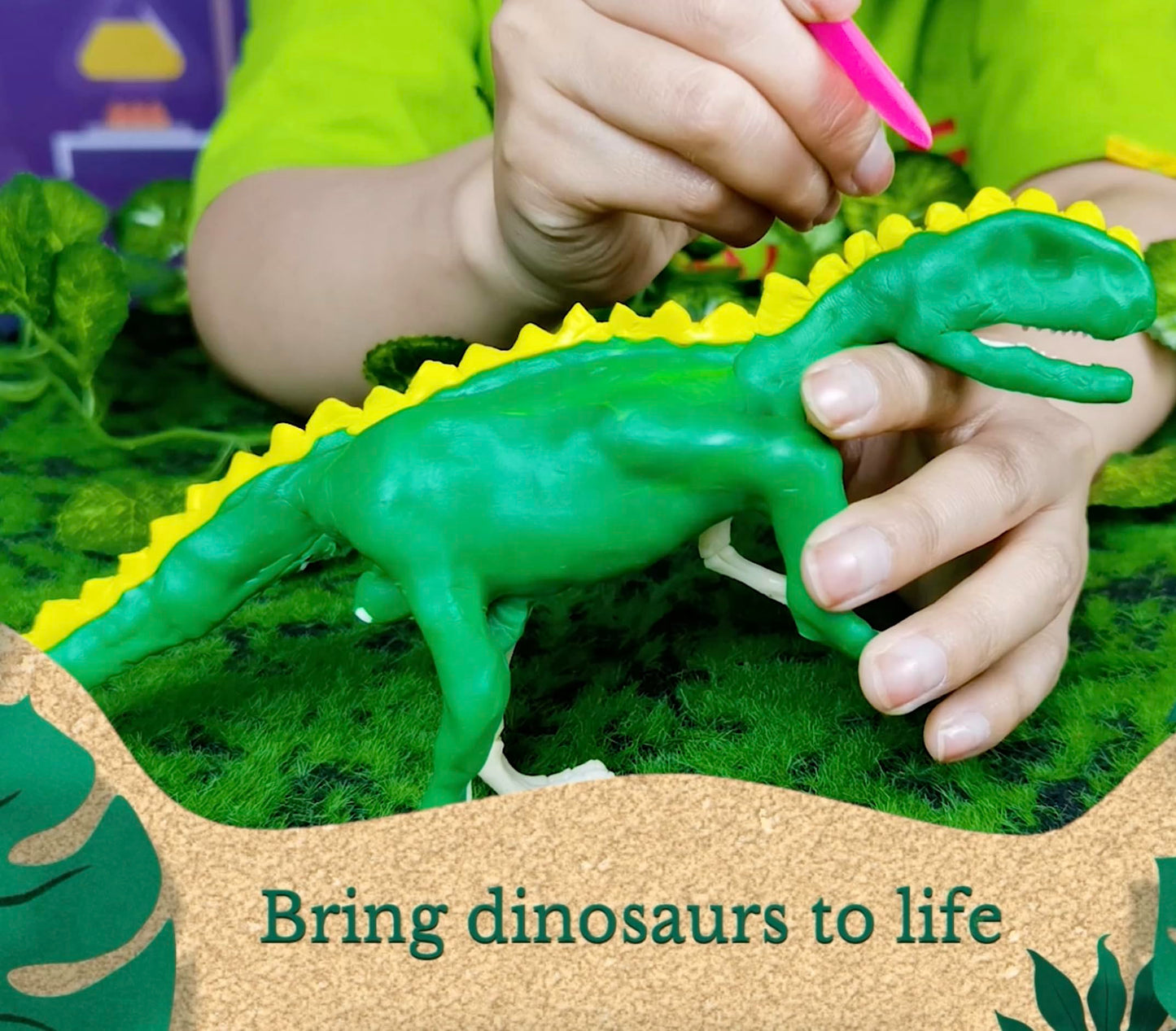 Camp Curriculum Dinosaur Activity Toy Set - Slime, Paint, DIY Soap Making - STEM Kit for Ages 8-14 - Model SR21412