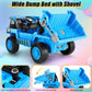 Hikole Kids Ride on Dump Truck with Remote Control, 12V 4WD Power Car Wheel with Dump Bed, Shovel, Bluetooth, Music Player, Ride