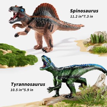 Niplooow Big Dinosaur Toys Kids 3-5, 7 Piece Realistic Large Soft Dinosaur Figures For Kids Toddlers Boys, Jumbo Dinosaur Toys F