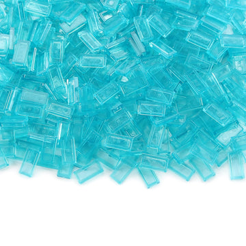 Transparent Light Blue 1×2 Tile ×700 Parts And Pieces Flat Moc Bricks, Bulk Building Blocks For Smooth Surface Wall Floor, Toy Accessories Compatible With Major Brands