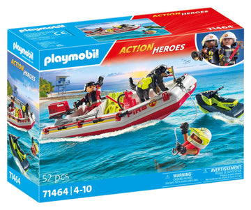 Playmobil Fireboat With Aqua Scooter