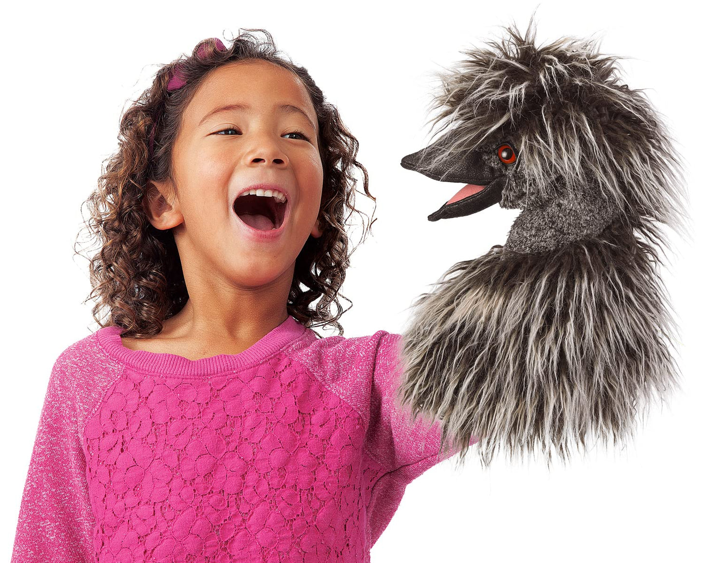 Folkmanis Emu Puppet, Brown, Acrylic, One Size, Model 3184