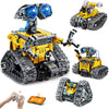 AoHu STEM Robot Building Toys, 4in1 Remote & APP-Controlled Wall Robot/Stunt Car/Triangle Robot Toys Set, Creative Gifts for Boy
