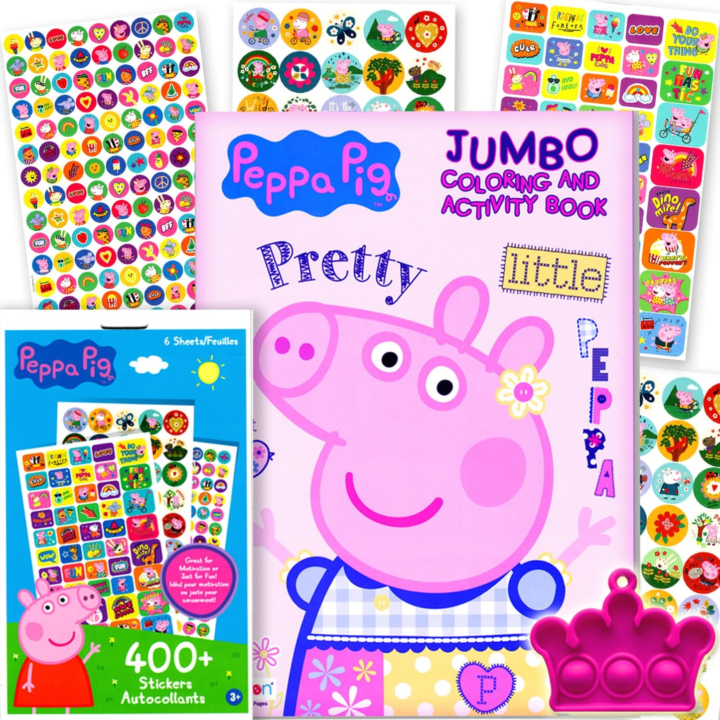 Bendon Peppa Pig Coloring Activity Book and Sticker Set for Kids