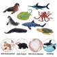 Toymany Mini Ocean Animal Figurines Set - 24 Realistic Plastic Cake Toppers for Kids' Parties, Gifts & School Projects - White