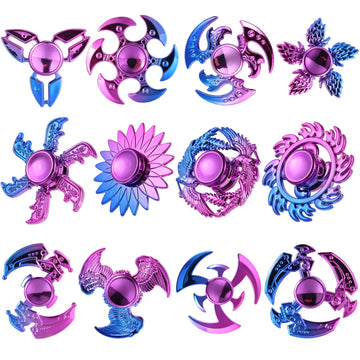 Jawhock 12 Pack Plastic Fidget Spinners|High Speed Hand Spinners For Kids Adults|Stress Anxiety Relief Fidget Toys|Classroom Prizes|Party Favors