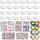 Leyndo 24 Pack Paper Mache Mask and Gem Stickers Mardi Gras Blank Mask to Decorate Self Adhesive Sticker White Craft Mask