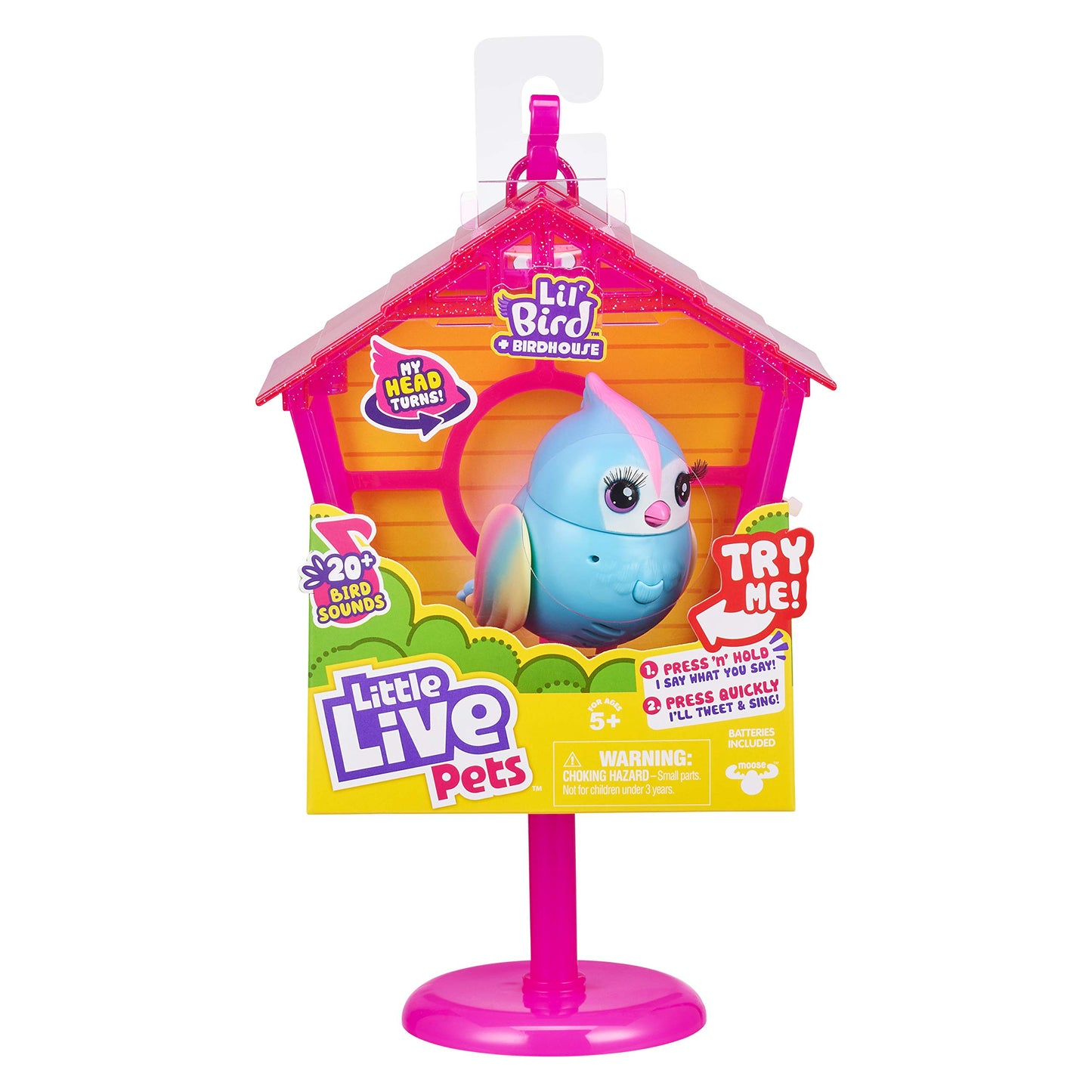 Little Live Pets Bird And Bird House - Rainbow Tweets, Multicolor (26102)