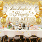 White Gold Bridal Shower Decorations Love Laughter and Happily Ever After Banner Backdrop Wedding Shower Banner Happily Ever Aft