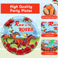 Qyeahkj 100 Pcs Kentucky Party Supplies Derby Day Tableware Set Run For The Roses Party Plates Napkins Forks Disposable Horse Ra