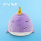 Snuggie Buggies Narwhal Stuffed Animal Ultra Soft Plush Cute Narwhal Toy Plushie Stuffed Animals For Kids