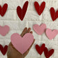 80 Heart Garland Red & Pink- Valentines Day Decoration, Hanging Hearts, Valentines Day Banner, Hanging Valentines Garland, Valen
