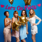 HOUSE OF PARTY Lets Go Party Banner - 5 Ft | Pink Glitter Bachelorette Party for Decoration | Girls Banner for Photo Props, Bir