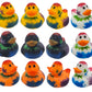 Cool Rubber Duckies (2') Standard Size. (12 Pack) Cute Duck Bath Tub Pool Toys. (Splat Rubber Ducks)
