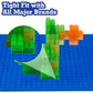 Scs Direct Brick Building Base Plates - Large 10'X10' Blue Baseplates (Set Of 4) - Dual Connectivity On Both Top & Bottom Sides, Tight Fit W All Brands, Great For Kids Play Table, Gift