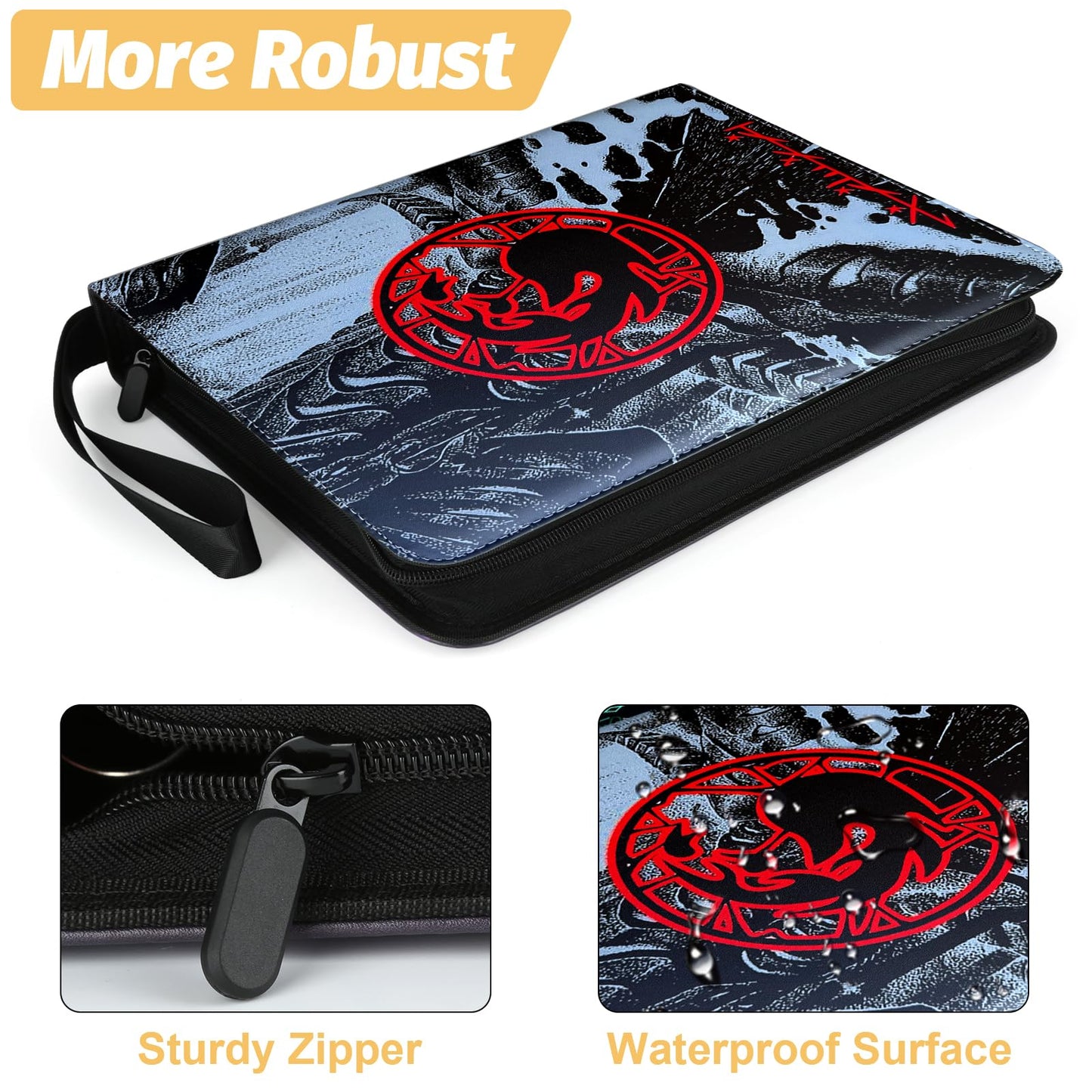 MTGPRO 9 Pocket Card Binder  720 Double Sided Pocket Trading Card Binder  enhanced PU Card Collector Album Card Folder for MTG/YGO/PTCG/Game Cards(Red)