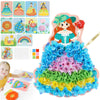 Suteng Arts And Crafts Kits For Kids, Creative Poke Art Fabric Puzzle Puncture Painting For Girls, 10 Sheets Diy Poking Drawing